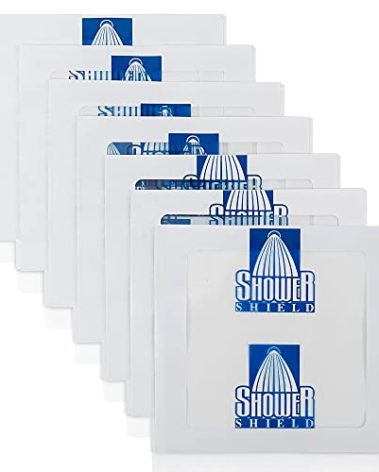 Shower Shield Catheter Cover for Shower – 7 x 7 Inch, 1 Week Supply –Dialysis Port Cover, Prevents Water Damage, Keeps Dressed Wounds Dry – Disposable, Waterproof, Transparent