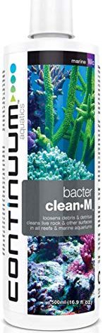 Continuum Aquatics Bacter Clean M for Reef & Marine Aquariums – Loosens Detritus, Cleans Live Rock, Reduces Organic Waste & Enhances Water Clarity Naturally, 500ml