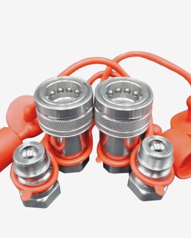 1/2" NPT Hydraulic Quick Connect Tractor Couplers,ISO 5675 Ball Pioneer Style Hydraulic Quick Coupler w/Dust Caps 2 Sets,DecoHongDi