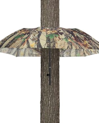 Kalkal 58' Wide Tree Stand Umbrella with Heavy Duty Rod, Durable Hunting Umbrella with Camo - Portable Hunting Accessories