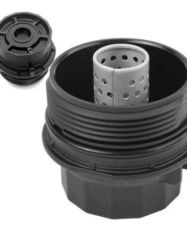 1.8L Engine Oil Filter Housing Cover Cap Assembly Compatible with Toyota Corolla 2009-2016, Matrix 2009-2014, Prius 2010-2019, Plug-In 12-15, Prime 17-19, V 12-18 #15620-37010