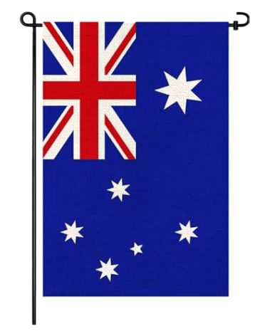 Australian Garden Flags Small Australia Flag 12x18 Inch Double-Sided Burlap Flag for Outdoor Yard, Porch & Patio Decoration (Australia)