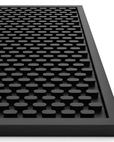 AXIESO Silicone Drip Mat - 1/2 Inch Thick, Heat-Resistant and Food Safe - Counter Top, Coffee Bar or Restaurant - Drying Mat for Glasses - 18x12 Inches