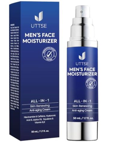 6-in-1 Face Cream for Men: Anti Aging & Wrinkle Cream for Men with Collagen, Hyaluronic Acid, Vitamins E & B, Shea Butter - Dark Spots Remover & Eye Bags Treatment - 1.7 oz.