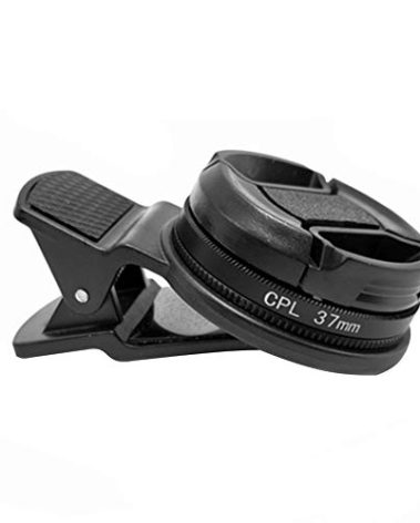 37mm CPL Filter, Universal Circular Polarizer Lens Filter, Cell Phone Lens Accessory Kit, Includes CPL Lens and Lens Clip