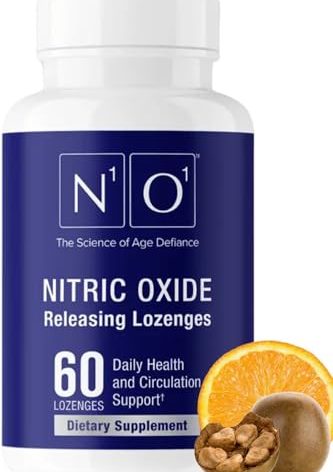 N1O1 Nitric Oxide Lozenges - 60 Count - Nitric Oxide Supplement for Heart Health, Circulation, Energy, Blood Flow, Oxygenation, Healthy Blood Pressure, Cardiovascular Support for Men & Women