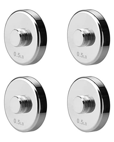 4 Pieces 0.5b Weight Plates for 5lb Steel Dumbbells (Standard-Finish 4×0.5lb)