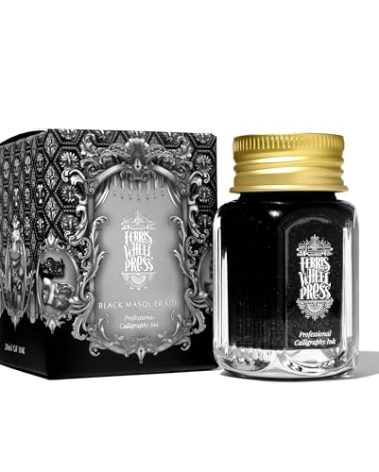 Ferris Wheel Press Calligraphy Ink | Black with Silver Shimmer | 28ml