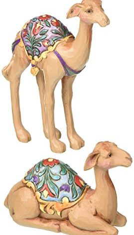 Jim Shore Heartwood Creek Mini Stone Resin Camel Figurines Set of Two, 4.25”
