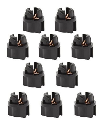 TOMALL T5 73 74 Twist Socket for Instrument Panel Dashboard Light Car Gauge Cluster Bulbs Base(Pack of 10)