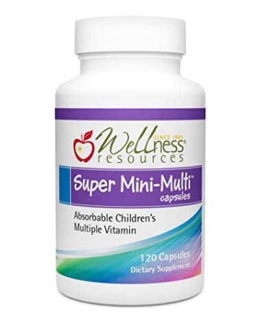 Super Mini-Multi - Children's Multivitamin Swallowable Capsules with Methyl Folate, Methyl B12 and Coenzyme B Vitamins for Growth, Focus, Brain Health (120 Capsules)