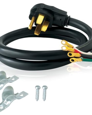 Eastman 6 Feet Electric Range Cord, 40 Amps 4-Prong Wire, 61273