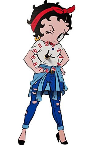 Midsouth Products Betty Boop Wall Clock with Swinging Legs - Fun and Collectible Home Nostalgic Décor
