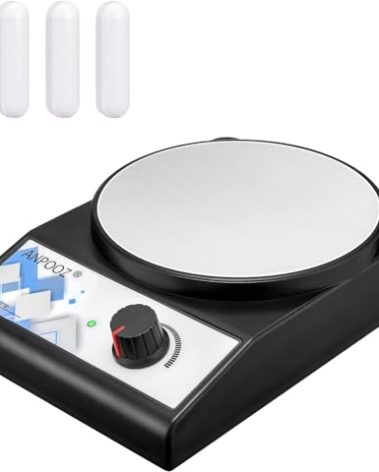 ANPOOZ Magnetic Stirrer with 4 PCS Stir Bars, Stir Plate 3000RPM Magnetic Mixer 3000mL Lab Stirrers (No Heating)