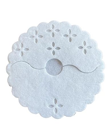 Regency Wraps Fabric Stem Wraps, Covers for Stemmed Glass Bases, Pack of 12 Elegant Yet Absorbent and Disposable Table Decor, Fit up to 3.25" Base, White