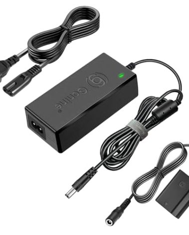 Gonine NP-FZ100 A7III A7IV Dummy Battery and Continuous Power Supply Adapter for Sony Camera A7IV A7III A7SIII FX3 A6700 ZV-E1 A7C A1 A7R V A7R IV A9, for Live Streaming Video Recording.