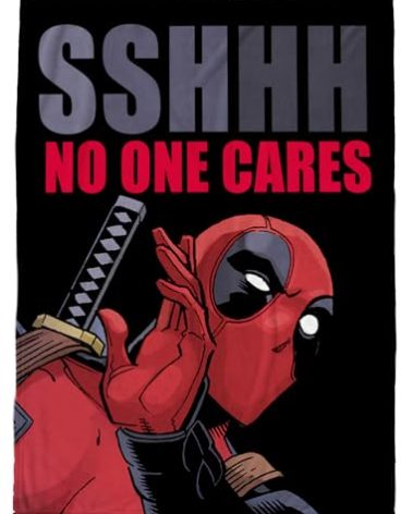 Jay Franco Plush Throw Blanket – Soft & Comfy 50x70 Inches Throw for Couch or Bed – Cozy Home Décor for Living Room & Bedroom, Multi - Deadpool