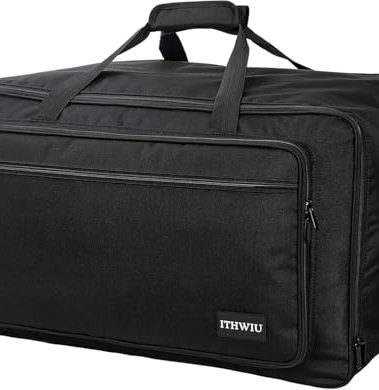 ITHWIU Speaker Carrying Bag with Thickened Sponge for Compact 8" Speaker Cabinets; Heavy-Duty Fits QSC K8, Yamaha DXR8 and more (IT-TOTE8), Black