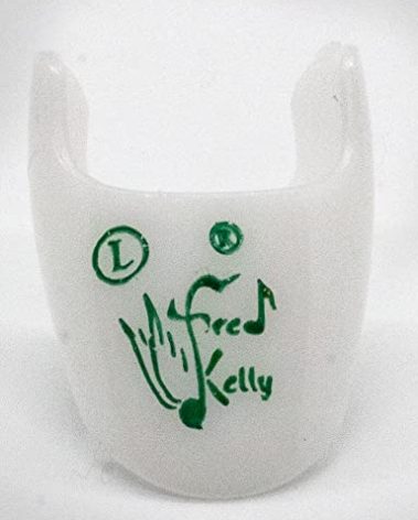 Fred Kelly Picks D7FF-L-3 Delrin Freedom Finger Pick Large Guitar Pick, White (Pack of 3)