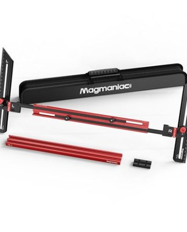 Stair Tread Template Tool– Dual Nut Stair Tread Tool Jig, Stair Gauge Tool for Stairs Template Tool, Step Scribe, Stair Measuring, Stair Guide Tool (Red*Black)