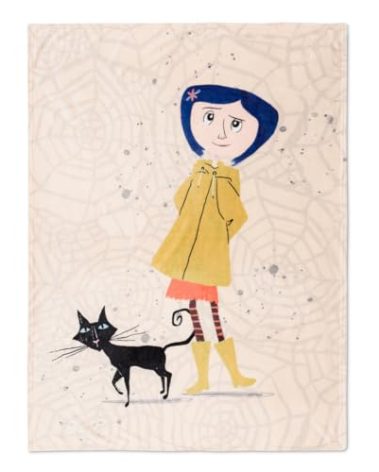 Collectibles Coraline Movie Bedding Super Soft Cozy Plush Throw, 46 in x 60 in, (Officially Licensed Product) by Franco