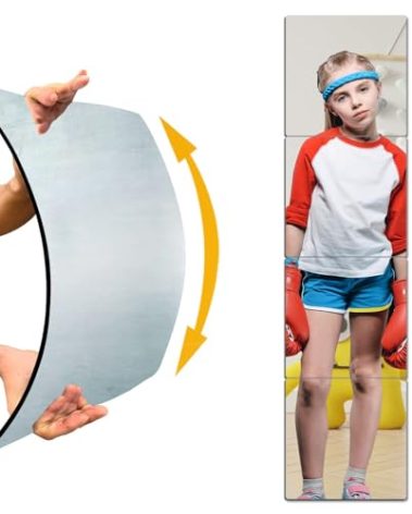 canhard Unbreakable Mirror for Wall, Full Body Mirror for Kids, 4Pack 10 x10 inch, Shatterproof Plexiglass Long Mirrors Fores Bedroom Closet, Children Plastic Mirrors Non Glass Stick on Mirro