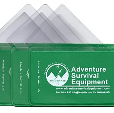 Best Glide ASE Credit Card Size Fresnel Lens Fire Starter and Magnifier Lenses (3 Pack - Green)