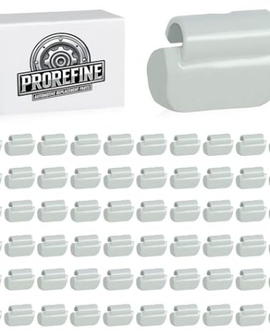 Upgraded 0.5 oz Clip On Wheel Weights for Steel Rims Corrosion-Resistant Coated Painted Tire Balancing Weight P Style Gray 60 pcs