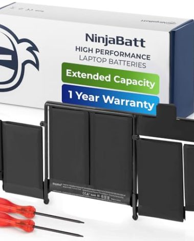 NinjaBatt Battery A1502 A1582 for Apple MacBook Pro Retina 13” A1493 [Early 2015 - Mid 2015, Mid 2014, Early 2013 - Late 2013] - Long Lasting [72Wh/11.42V]