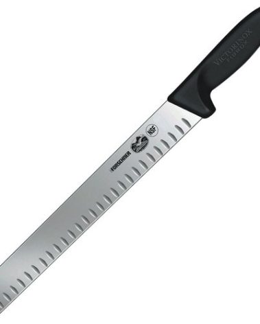 Victorinox Fibrox 12-Inch Slicing Knife with Granton Edge and Black Handle