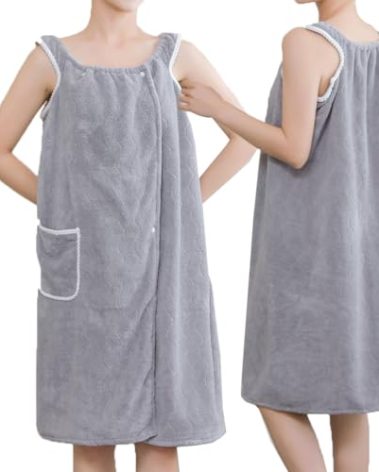 Beisto Wearable Bath Towel Wrap With Straps Towel Dress for Women Microfiber Bath Towel Dress SPA Towel Robe Sauna Wrap 2ʹ9