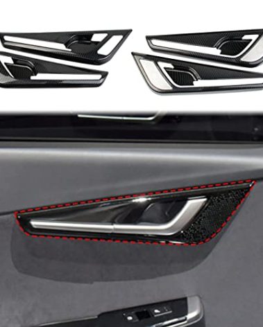 Fewshaw Carbon Fiber Inner Door Handle Cover Trim Accessories for KIA EV6 2022+