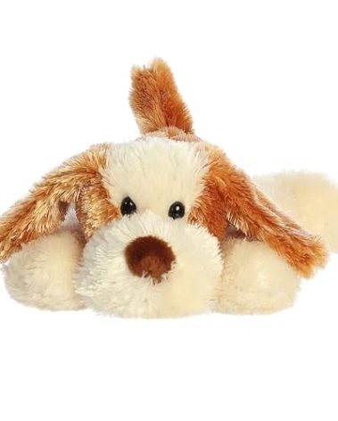Aurora® Adorable Mini Flopsie™ Scruff™ Stuffed Animal - Mini Companions Ready for Playful Adventures - for Kids All Ages, Toddlers, Adults, and Families - Brown 8 Inches