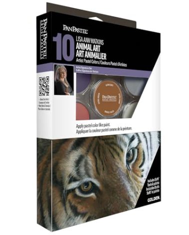 PanPastel Artist Pastels by GOLDEN, Animal Art - Lisa Ann Watkins Set, 10 Color, Professional Artist Pastels, Unique Pan Format (cake-like)