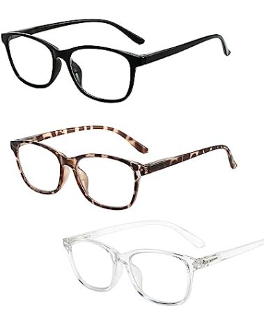 SHUNXI 3 Pack Nearsighted Glasses For Men Women, Myopia Lightweight Distance Glasses…