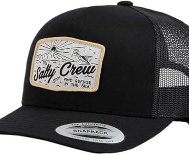Salty Crew Men's Frenzy Retro Trucker Hat, Black, One Size