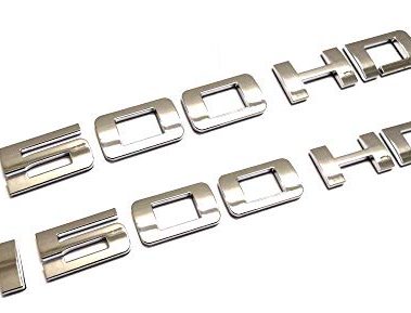 2pcs 1500HD 1500 HD Nameplates Emblems Badges Replacement for Gm Sierra (Chrome)