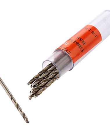 Mtsooning Micro Twist Drill Bit, 10PCS 1.5mm High-Speed Steel Wire Gauge Micro Drill Bits for Jewelry Plastic Soft Metal HSS Straight Shank Drilling Tool with Small Storage Vial