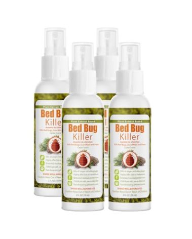 EcoVenger Bed Bug Killer 2OZ 4 Unit Bundle 100% Kill Efficacy, Bedbugs & Mites, Eggs & The Resistant, Lasting Protection