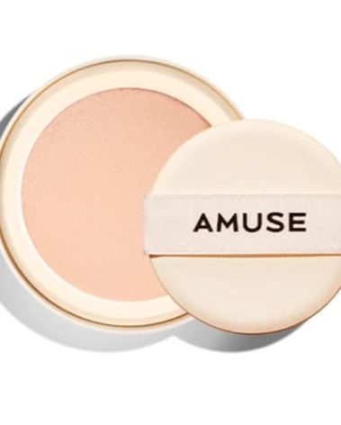 AMUSE SEOUL Dew Jelly Vegan Cushion Foundation Glow Dewy Finish Clean Beauty Dry and Sensitive Skin Eco-Friendly (01 SOONSOO REFILL)
