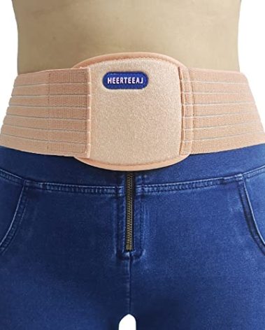 HEERTEEAJ Umbilical Hernia Belt | Abdominal Hernia Belt for Men & Women | Belly Button Umbilical Hernia Binder w/ 1 Hernia Compression Pads | Ventral, Epigastric & Post Surgery Support Belts