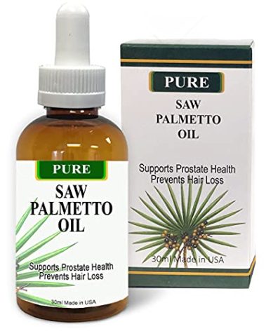 Pure Saw Palmetto Oil Organic Natural 60-90-day Supply Unlike Inefficient Powders Support Prostate Health Sleep Better Reduce Frequent Urination DHT Blocker Stop Hair Loss (1 Fl Oz)