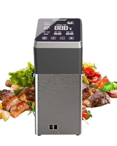 AnchorChef Immersion Circulator, Commercial Restaurant Sous Vide Machine，Large capacity sous vide, Fast-Heating，Sous vide cooker 1400W，With large Touchscreen Accurate Temperature Timer (110V)