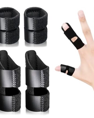 Nilailafi 4Pcs Trigger Finger Splints Set, Finger Brace for Arthritis, Straightening, Broken, Finger Support Fits Thumb - Middle - Ring - Index - Pinky Fingers