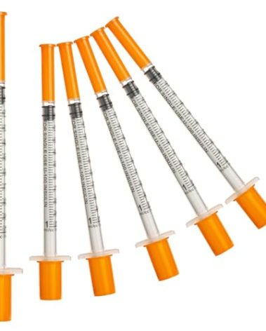 20 Pack 1ml Disposable Syringe, 32G 1cc 1/4 Inch (6mm) Lab Supplies Syringes, Individually Wrapped