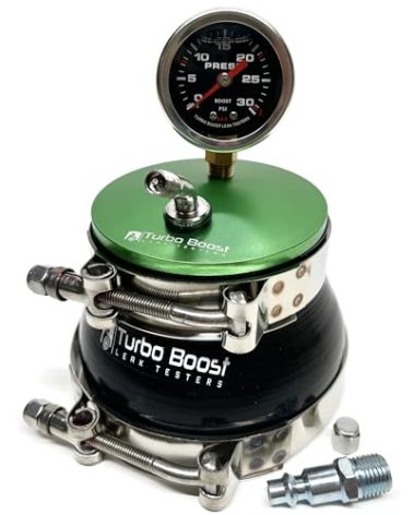 4" inch Turbo Boost Leak Tester - Leak Detector - 6061 Billet Aluminum - 30 PSI - Check Test Intake Charge Pipe Pressure Leaks - Includes Both Tire and 1/4" Air Fititng