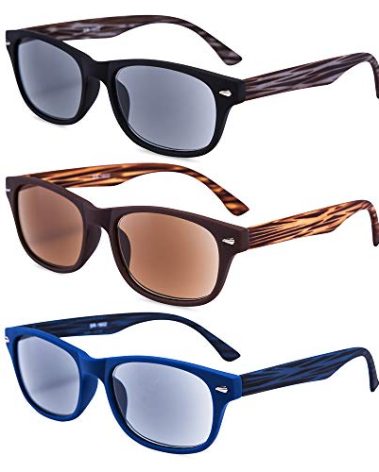 EYEGUARD 3 Pack Unisex Classic of Style Sunglasses Readers Outdoor Reading Glasses for Men and Women 3.50- Not Bifocals