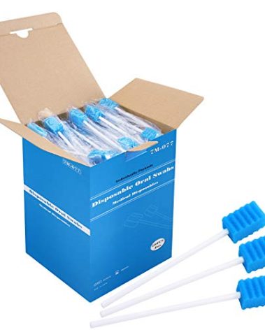 250 Count, ZIZNBA Mouth Swabs Sponge, Disposable Oral Swabs Sterile Unflavored Swabsticks