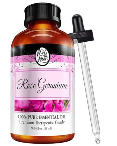 Oil of Youth Rose Geranium Essential Oil 4 oz – Pure Therapeutic Grade Aromatherapy Oil for Skin & Diffuser