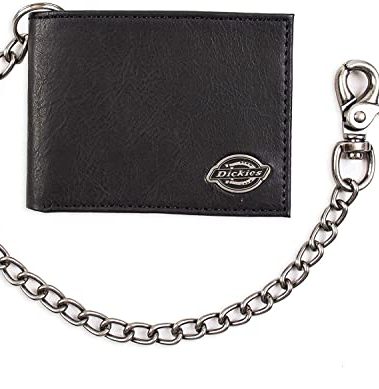 Dickies Men's Bifold Wallet-High Security with ID Window and Credit Card Pockets, Classic Black, One Size